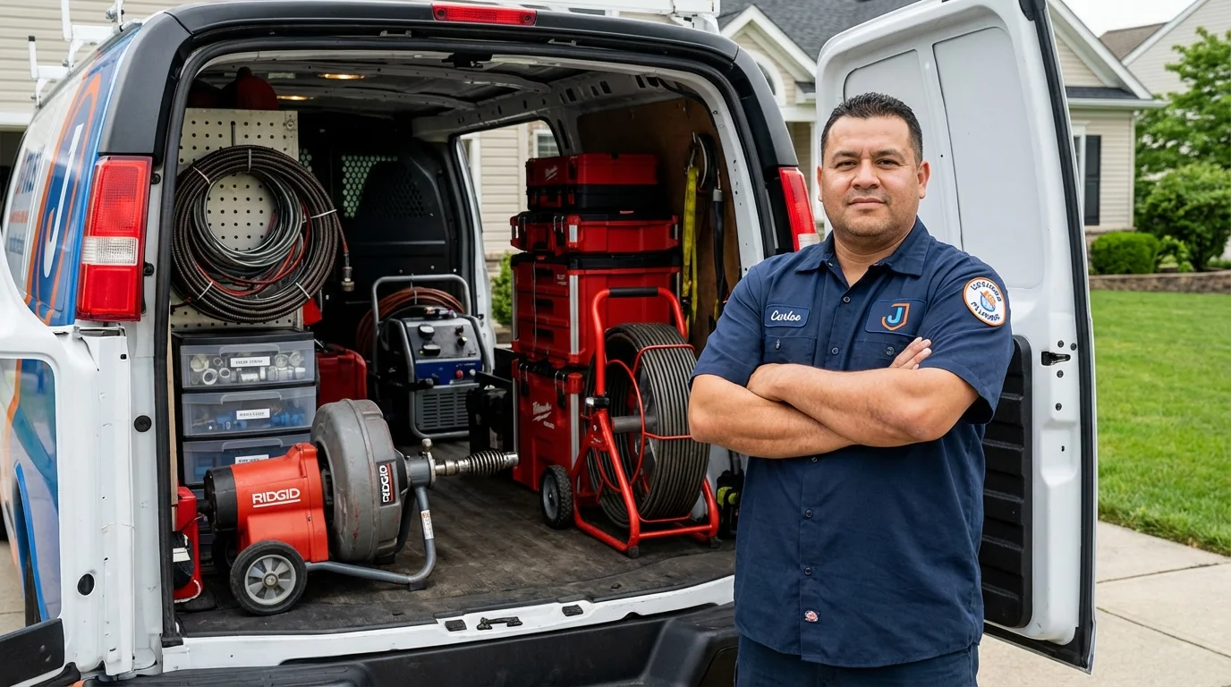 Professional drain cleaning equipment and Johns Plumbing LLC plumber in Florala